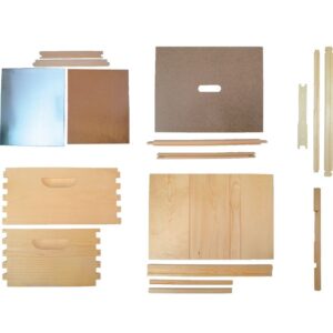 10-Frame Deep Super 9 5/8" with Frames, Covers, and Bottom Board Unassembled